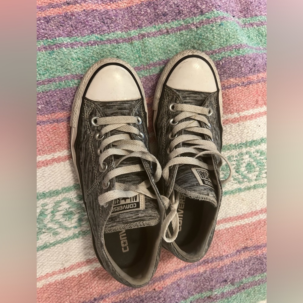 Grey/ silver All Star chucks